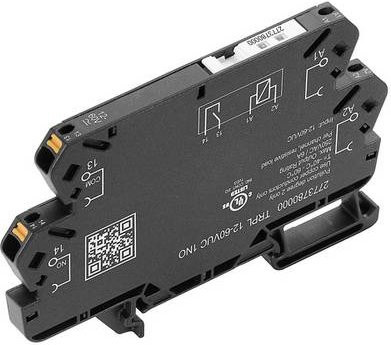 Weidmüller Koppelrelais TRPL 12-60VUC 1NO Schwarz 10 Stück 12V/60V DC/AC 6A 1 Schließer - Bild 1