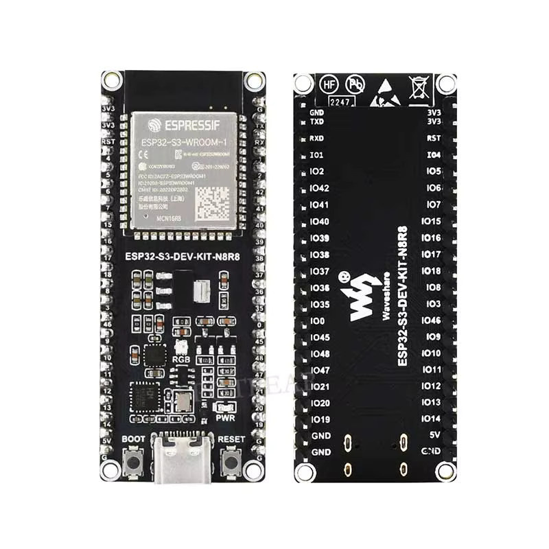 Spotpear ESP32 S3 Entwicklungsboard mit WLAN und Bluetooth in Schwarz - Bild 2