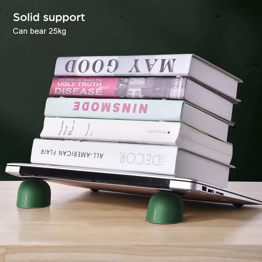 Eary Tragbarer Laptop-Ständer Magnetisches Kühlpad Ergonomischer Wärmeableitungsständer für MacBook, iPad Air Pro und Notebook in Weiß oder Grün - Bild 5