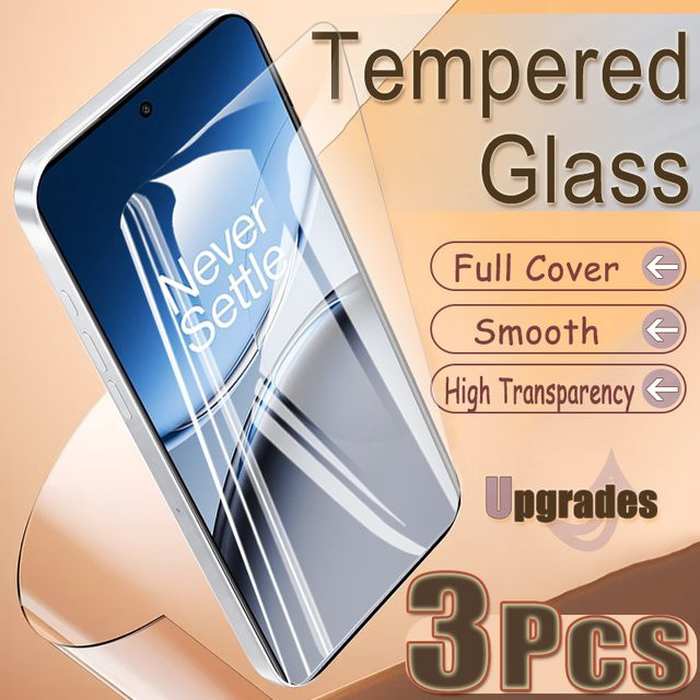 3er-Pack OnePlus Nord 4 Displayschutzfolie aus gehärtetem Glas mit vollständiger Abdeckung und Fingerabdruck-Entsperrfunktion, transparent - Bild 1