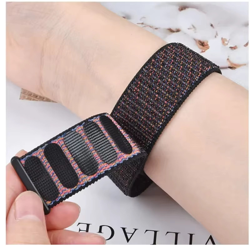 Uhrenarmband Nylon-Schlaufenband, Schwarz, Unisex - Bild 4