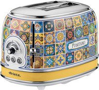 Ariete Toaster Positano 2-Schlitz-Toaster aus Edelstahl in Multicolour mit Kabelfach und Auto-Abschaltfunktion - Bild 1