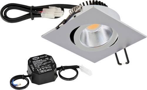EVN PC24N91502 LED-Einbauleuchte in Chrom, quadratisch, 8,4W - Bild 1