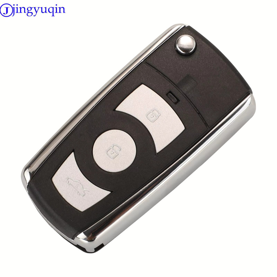 Jingyuqin Ersatz Gehäuse für Hyundai Accent 2016 und Sonata Limited 2011, 4 Tasten Flip Remote Key Shell Abdeckung, Schwarz - Bild 2