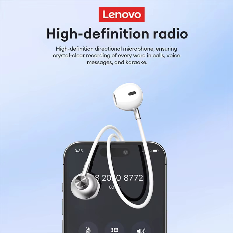 Lenovo Y103 Pro Gaming-In-Ear-Kopfhörer mit Mikrofon, Stereo-Headset mit 3,5 mm Klinke und USB-C Anschluss, Weiß - Bild 2