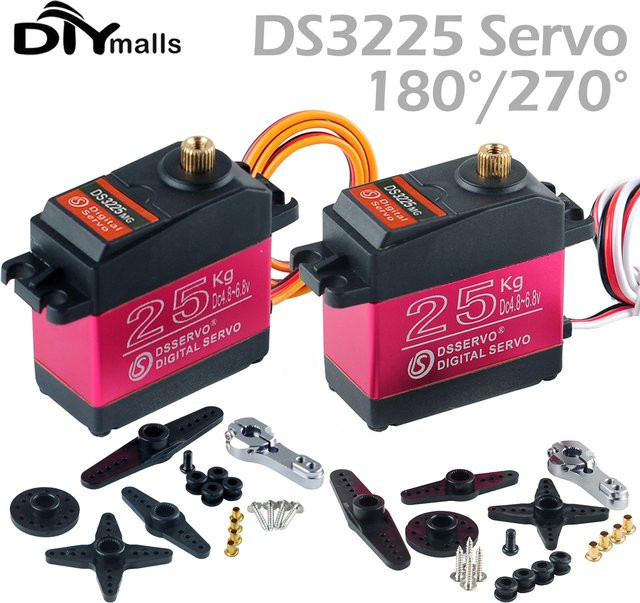 wishiot DS3225 RC Digital Servo, wasserdicht, mit Vollmetallgetriebe - Bild 1