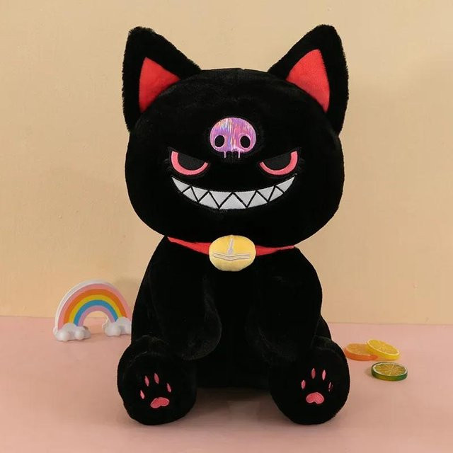 Yiran toy Dunkle Piratenkatze Plüschtier, 60cm, ab 14 Jahren - Bild 1