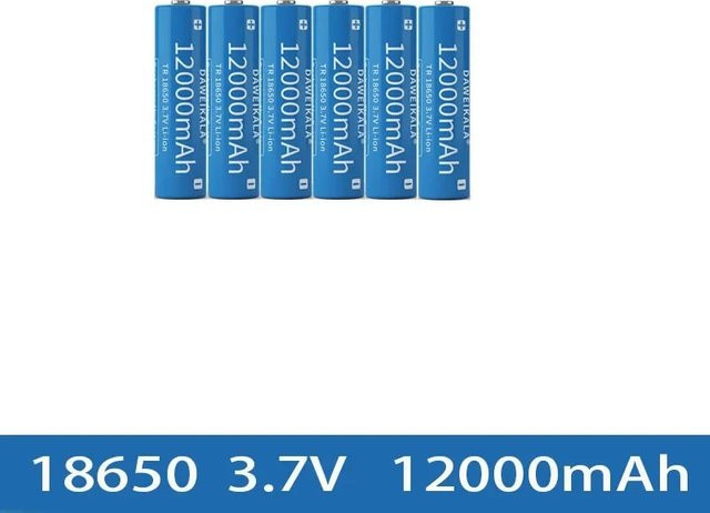Aleaivy 18650 Li-Ion Akku 3,7 V 12000 mAh in Blau für Taschenlampen und Scheinwerfer - Bild 1