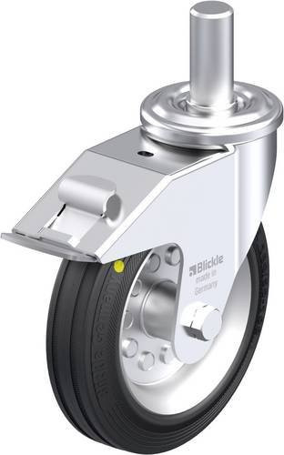 Blickle Stahlblech-Lenkrolle LEZ-VE 180R-27-FI-EL in Silber, Rad-Durchmesser: 180 mm, Tragfähigkeit: 170 kg - Bild 1