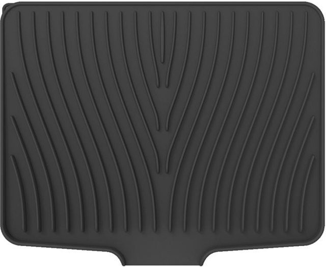 Delevin Geschirrtrockenmatte aus Silikon mit Ablaufrand, rechteckig, Farben: Schwarz, Grau, Beige, Grün, Breite: 40,0 cm, Tiefe: 33,0 cm, Höhe: 1,5 cm - Bild 1