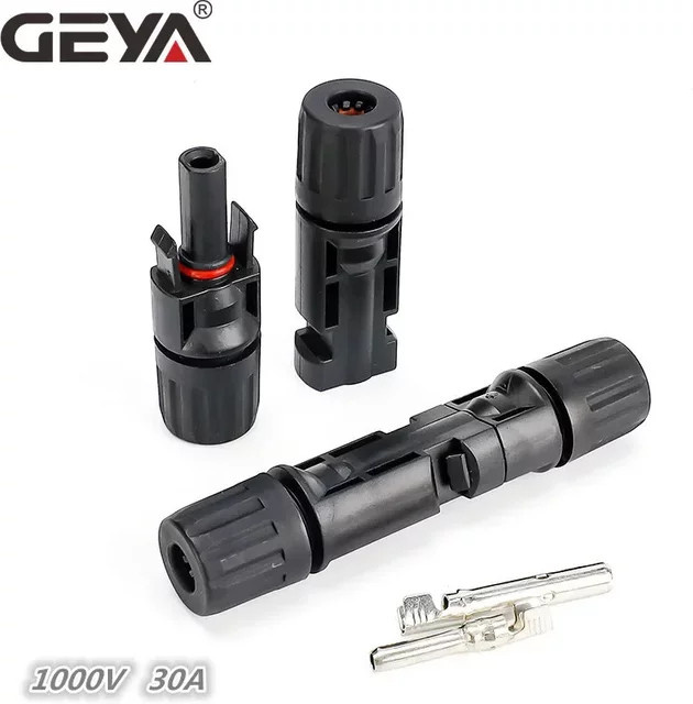 GEYA Solar-Steckverbinder Set 5 Paar Männlich-Weiblich Schwarz 30A 45A 1000VDC 1500VDC Abzweigverbinder für PV-Kabel 2,5/4mm2 - Bild 1
