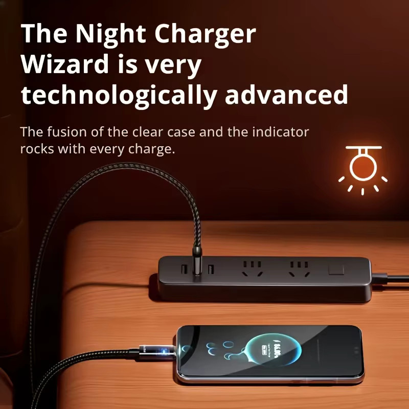 NNBILI USB-A auf USB-C Schnellladekabel 240W, transparentes geflochtenes Datenkabel in Schwarz - Bild 4