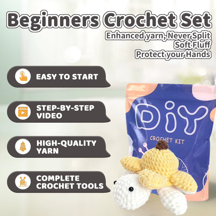 YAMAXIN Bananenschildkröten-Häkelset, Häkel-DIY-Amigurumi-Haken-Set, 1-teiliges Set - Bild 2