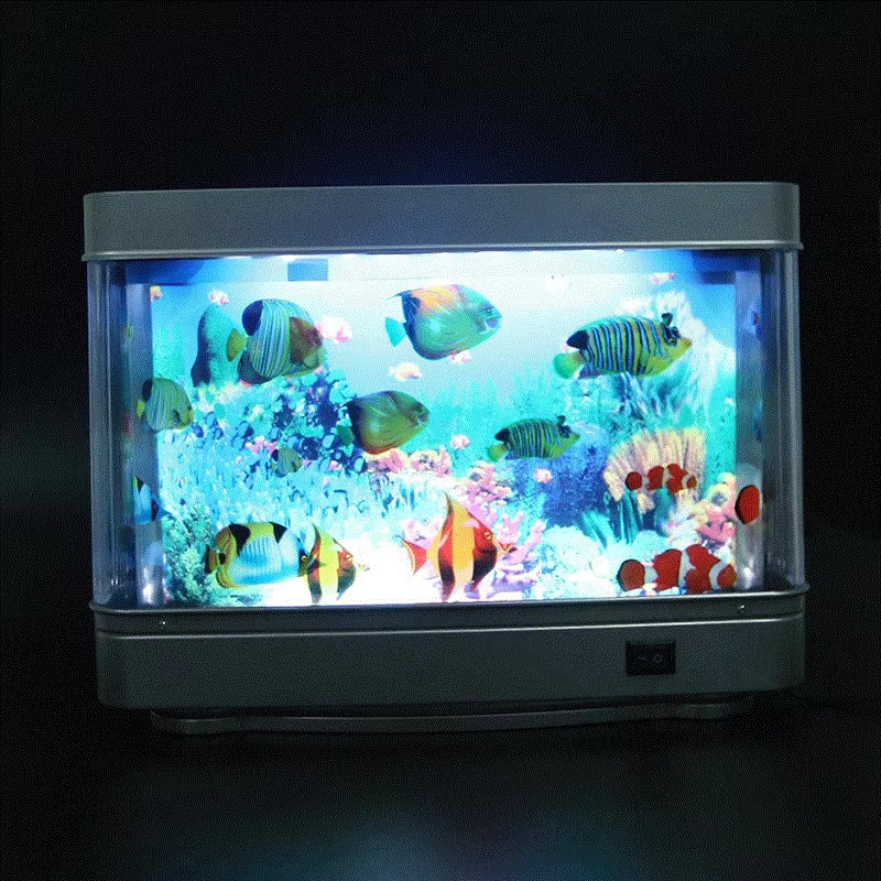 LED Aquariumlampe mit virtuellem Ozean-Effekt und Delphin als dekoratives Nachtlicht in Multicolour - Bild 4