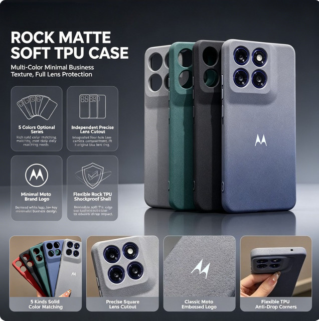 Rock Sand Skin Feel Slim Case Schutzhülle für Motorola in Grau - Bild 1