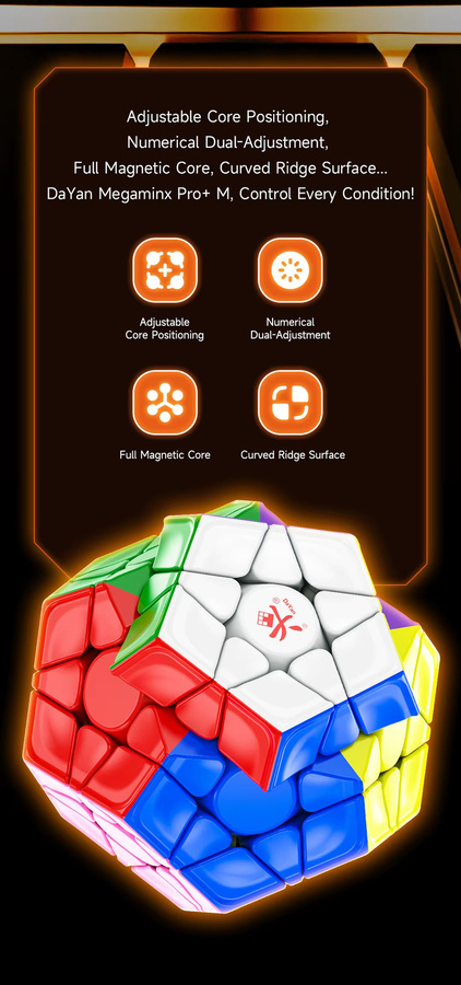 DaYan Megaminx M pro+, 12-seitiger magnetischer Würfel, Puzzle - Bild 2