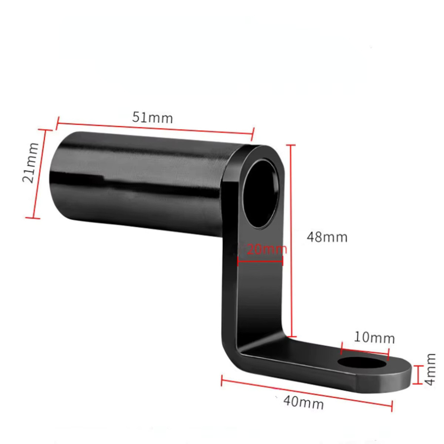 Universelle Motorrad Handyhalterung aus Aluminiumlegierung für Lenker oder Rückspiegel in Schwarz - Bild 2