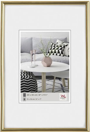 Walther Design Galeria Bilderrahmen aus Kunststoff in Gold, B x H: 20 x 30 cm