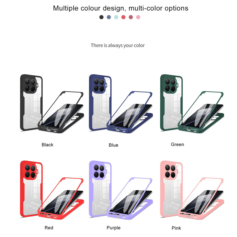Fundas Coque Stoßfeste Schutzhülle mit Displayschutzfolie für Xiaomi 17T, 15T Pro, Mi 17 und 15 5G in Schwarz - Bild 2
