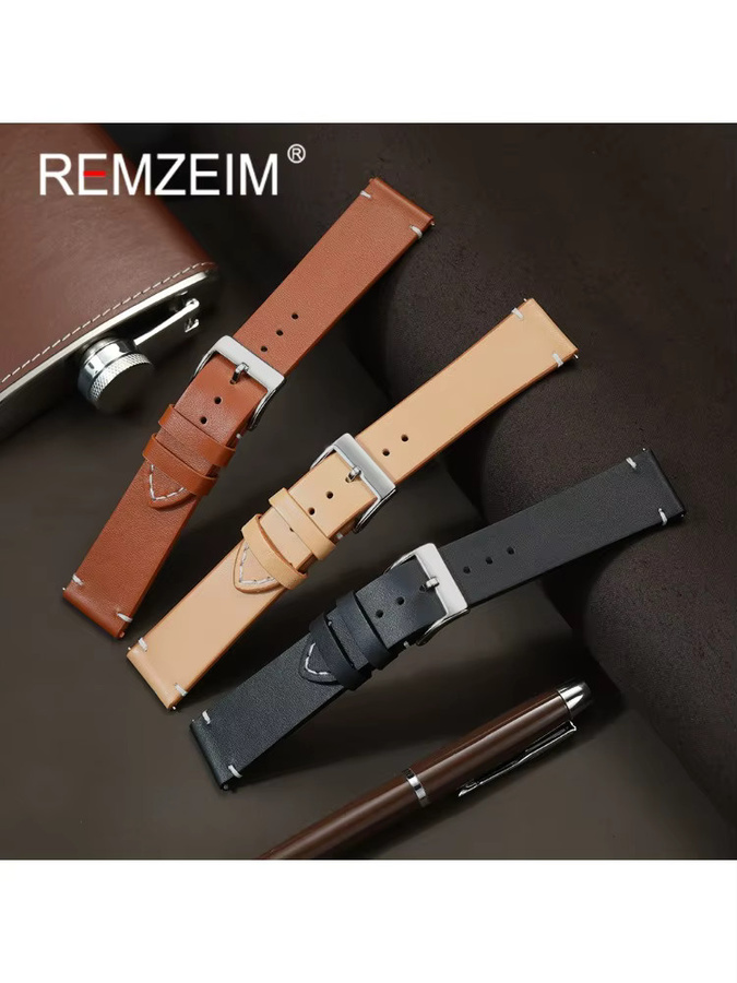 REMZEIM Uhrenarmband Leder, Unisex - Bild 2