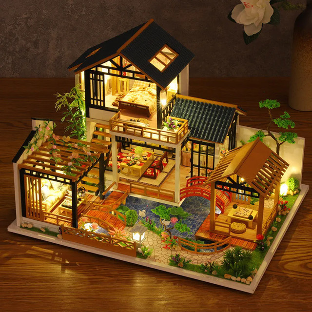 StartCabin DIY Großes Puppenhaus Miniatur-Puppenhaus Schlafzimmer-Dekoration, mit LED, Fantasy, Bunt / Mehrfarbig - Bild 1