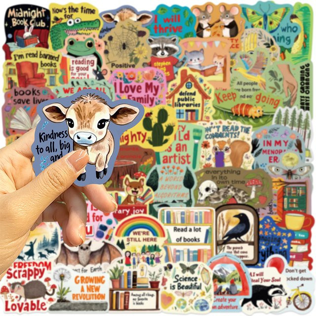 Rspctou Cartoon-Aufkleber, Tiermotive, bunt, 10-teiliges Set - Bild 1