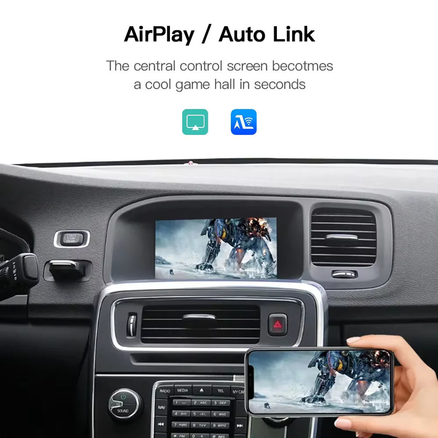 AUTOABC Drahtlose CarPlay und Android Auto AI Box für Volvo XC60 XC70 S60 S80 V60 V70 V40 mit Kamera-Unterstützung und AirPlay - Bild 4