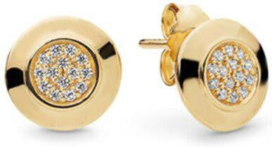 YIRAN Jewelry Ohrstecker 925 Silber, Gold, Zirkonia, Damen - Bild 1
