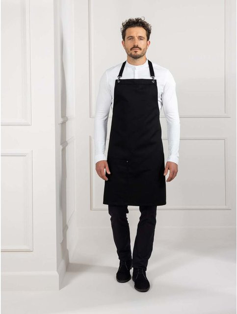 Kochschürze Davos von Le Nouveau Chef in Schwarz, Breite: 70 cm, Höhe: 82 cm - Bild 1
