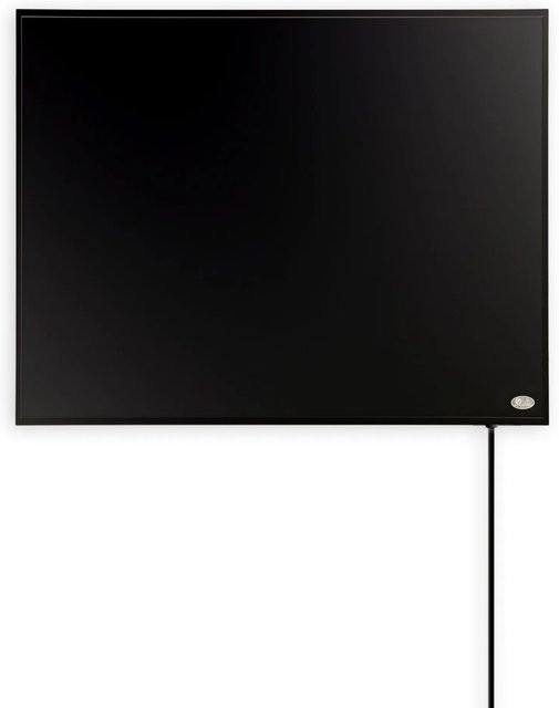 Könighaus Infrarotheizung Black Edition 300 W Schwarz mit Kabelausgang Quer Links - Bild 1