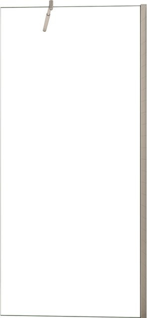 AICA Walk-in Duschkabine Duschwand mit 8mm ESG Glas und Nano-Beschichtung, Farbe: Transparent/Silber, B: 30 cm, H: 200 cm - Bild 1