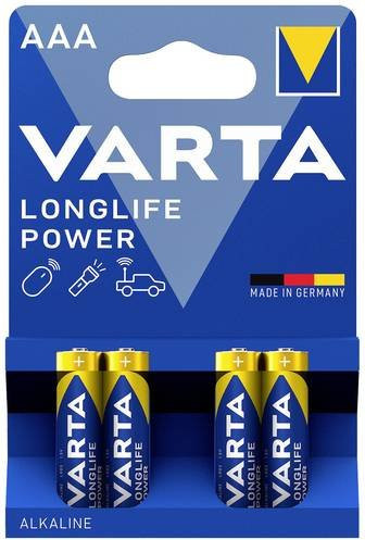 Varta Longlife Power AAA Batterien, 4er Set, Blau, 1270 mAh - Bild 1