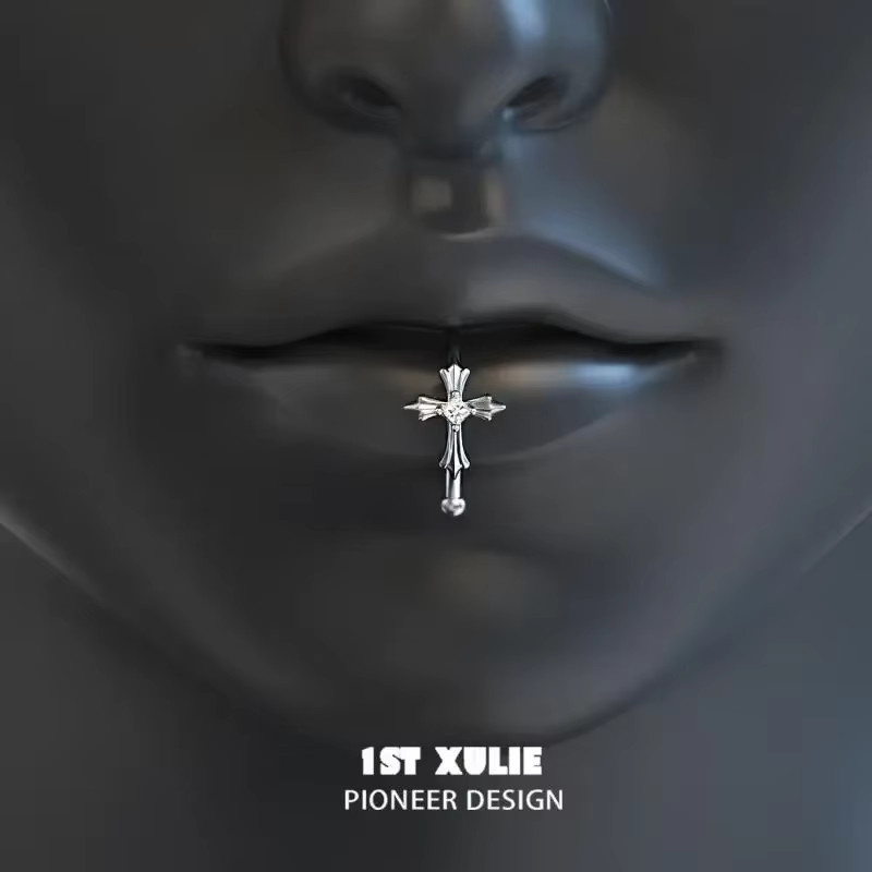 Kreuz-Lippenclip, Lippendekoration - Bild 1