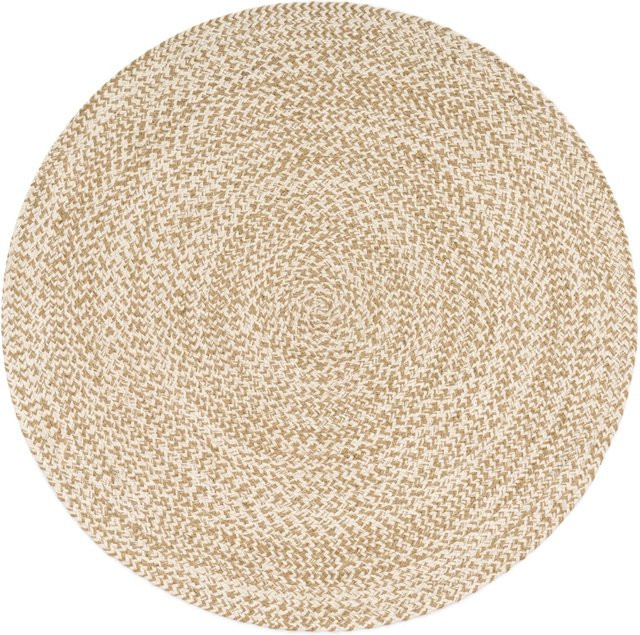 Runder Jute-Teppich Vibora in Beige mit Baumwollanteil, Durchmesser: 200 cm - Bild 1