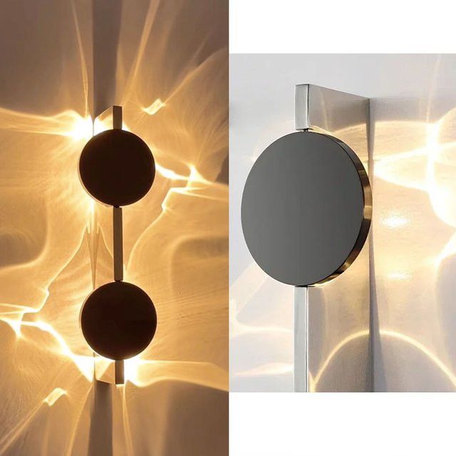 LINCCW Moderne LED-Wandleuchte aus Edelstahl mit warmem Licht und gewelltem Design - Bild 1