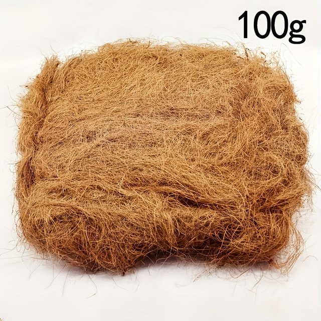 Natürliche Kokosfasermatte in Braun, 100 g, atmungsaktiv und isolierend als Wärmepad für Vögel oder zur Abdeckung von Blumentöpfen - Bild 1