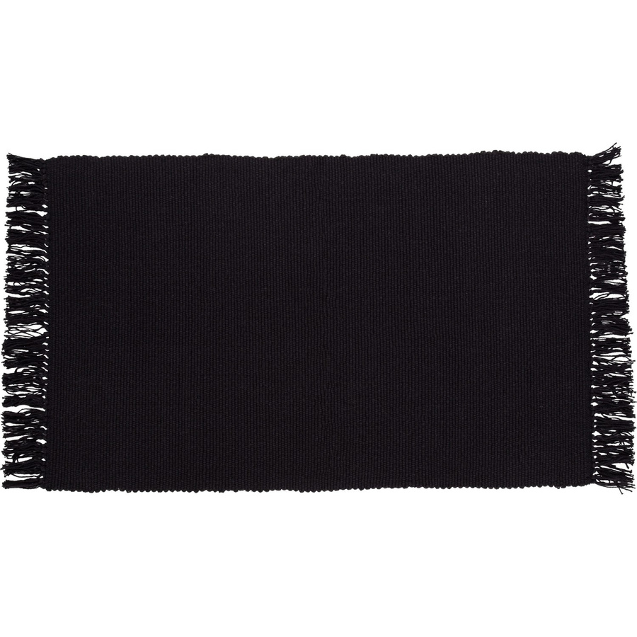 OBI Baumwoll Teppich Uni Anthrazit mit Fransen B: 80 cm, T: 50 cm - Bild 2