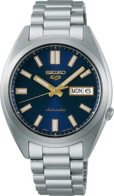 Seiko Armbanduhr Automatik, Edelstahl, Blau, 39 mm, Herren - Bild 1