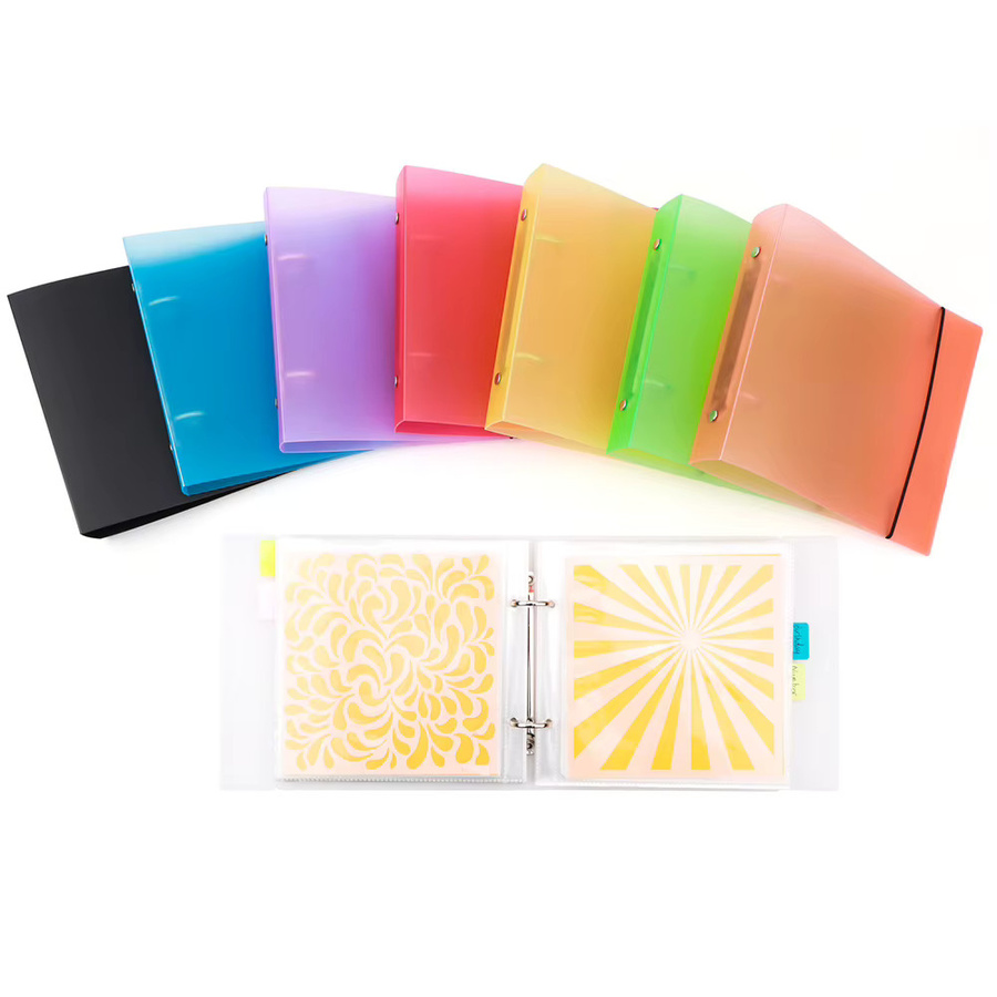 6x6 Schablonen Set für Scrapbooking und Backen aus Kunststoff, Mehrfarbig - Bild 2