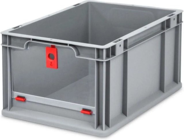 PROREGAL Eurobox NextGen Insight Cover Transportbox mit verstärkten Wänden, Rot, H x B x T: 22 x 30 x 40 cm, 20 Liter - Bild 1
