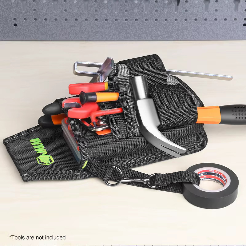 JAKAH Mini-Werkzeugtasche aus ballistischem Nylon in Schwarz mit mehreren Taschen für Elektriker - Bild 5