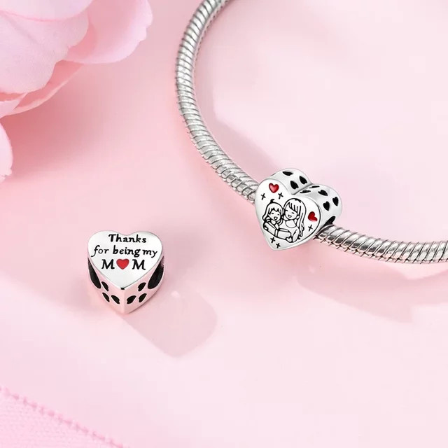 Charms herzförmige Buchanhänger, 925 Silber vergoldet, Damen - Bild 1