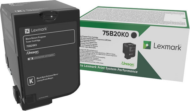 Lexmark Original Tonerpatrone Schwarz für CS727 CS728 CX727 mit 13000 Seiten Reichweite 75B20K0 - Bild 1