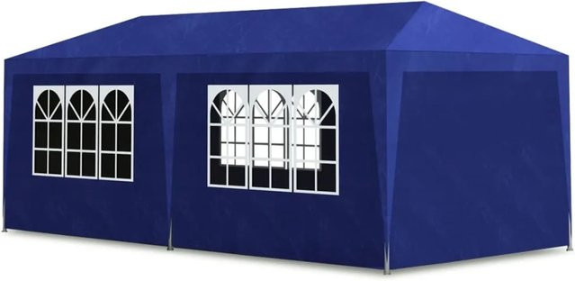vidaXL Partyzelt Blau B/T/H: 6 x 3 x 2,5 m - Bild 1
