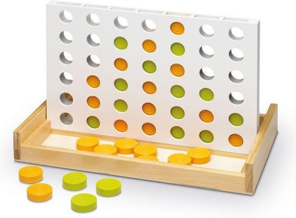 Cayro Vier gewinnt Spiel, beige, Holz