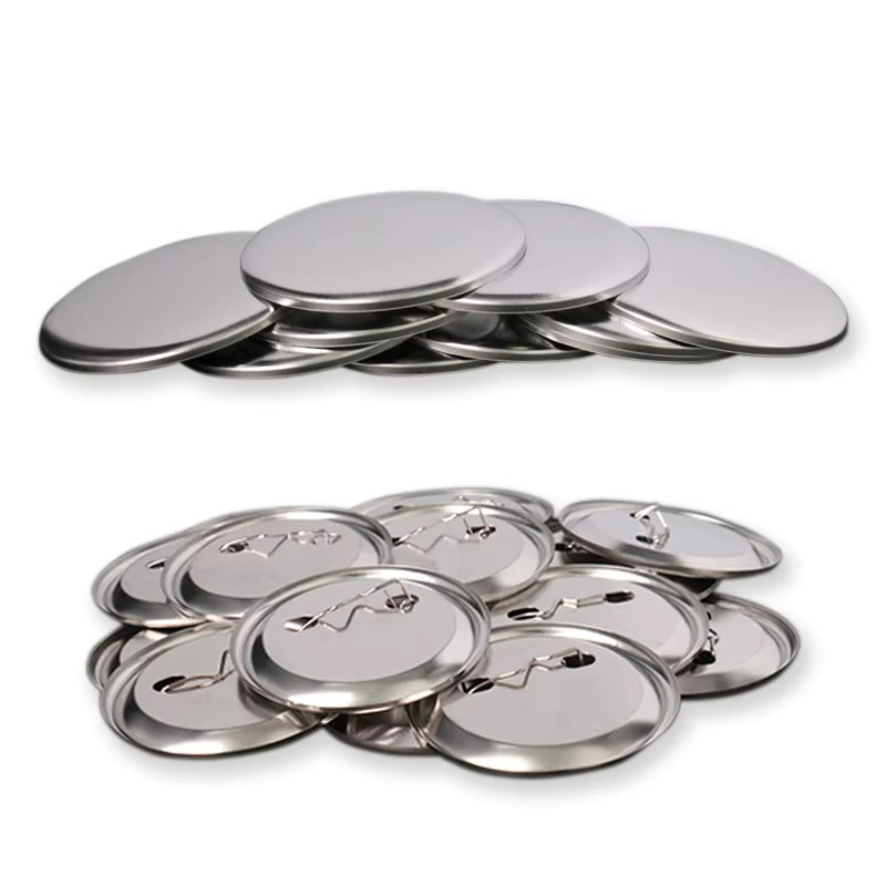 ZYF Metall-Anstecknadeln Blanko zum Basteln in Silber, Durchmesser: 37 mm - Bild 3