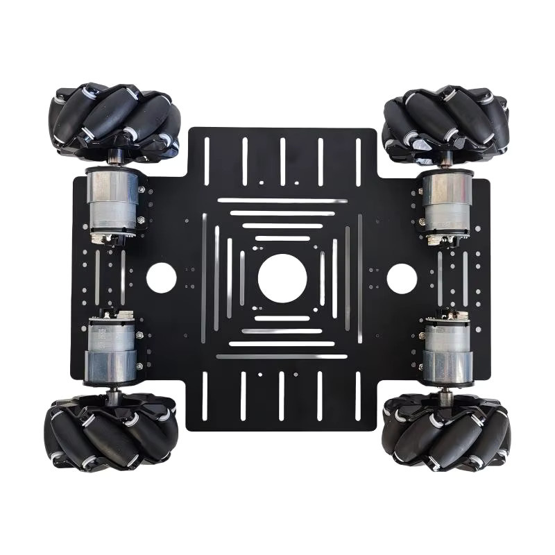 YoufangSmart Schwerlast-4WD-Mecanum-Rad-Roboterauto, Schwarz, Metall - Bild 2