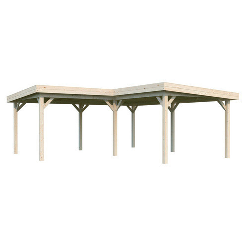 PALMAKO Pavillon Lenna in Braun, B/H/T: 588 x 245 x 588 cm - Bild 2