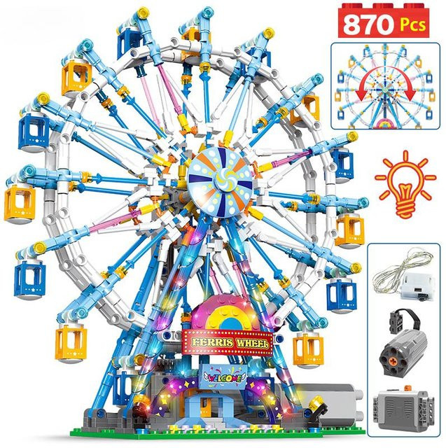 City Friends MOC Rotierendes Riesenrad Bausteine, mit Licht, ab 14 Jahre - Bild 1