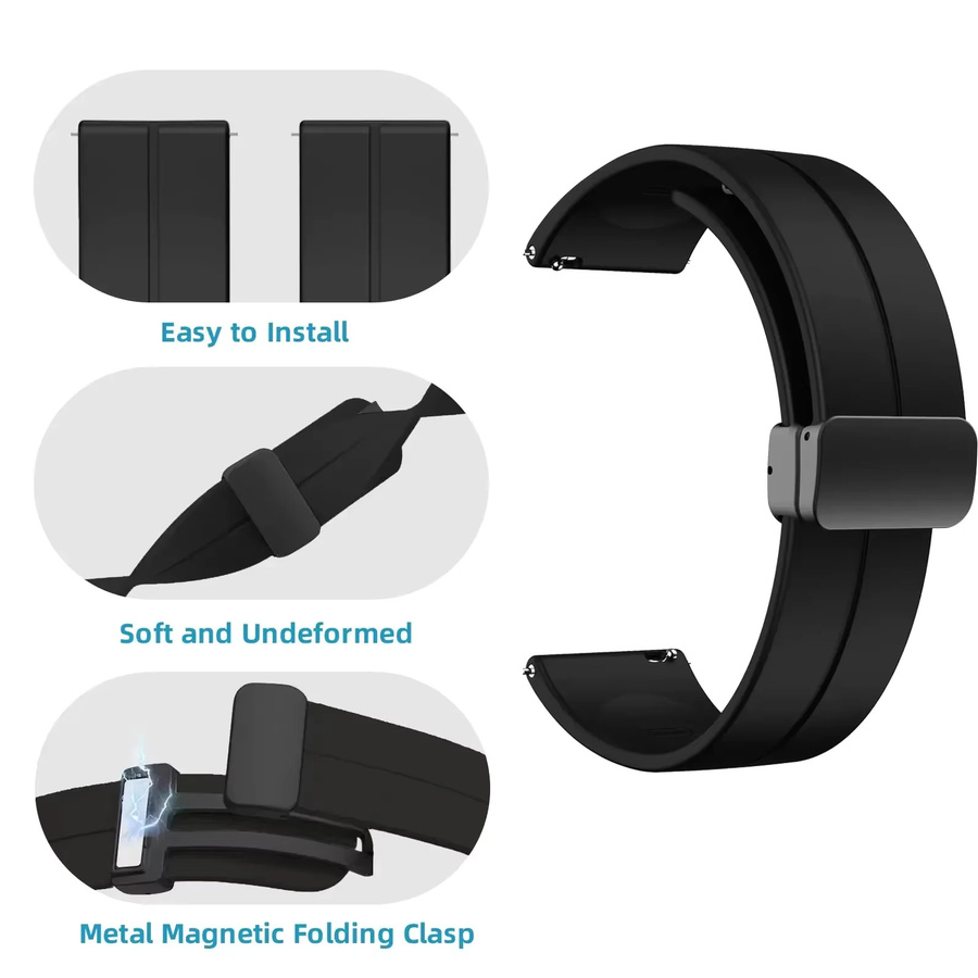 Amazfit Uhrenarmband Silikon, Glashülle, Schwarz, Multicolor - Bild 5